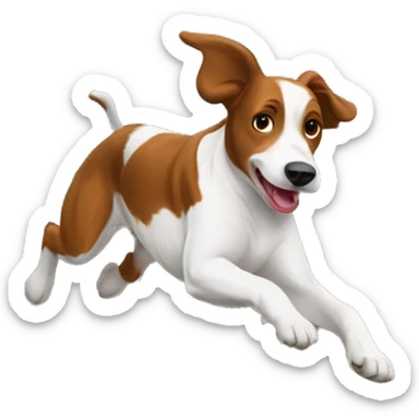 brittany dog agility jumping over bar jump sticker