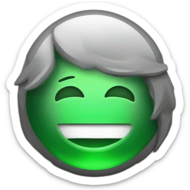 un encendedor de vidrio degradado verde neón y púrpura con fondo ahumado negro y gris sticker