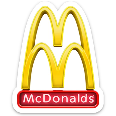 Neon McDonald’s  sticker