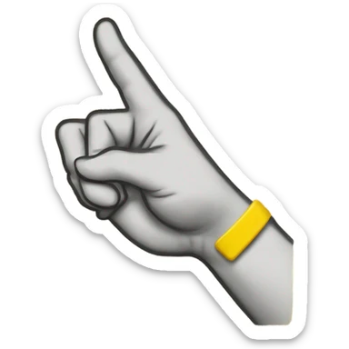 index finger hand yellow emoji sticker