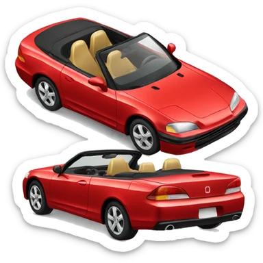 red honda convertible sticker