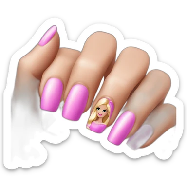 Barbie nails sticker