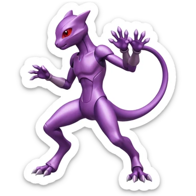 Genesect-Mewtwo-Fakémon-hybrid-creature (full body)  sticker