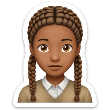 👦🏽 punle trenzas cortas  sticker