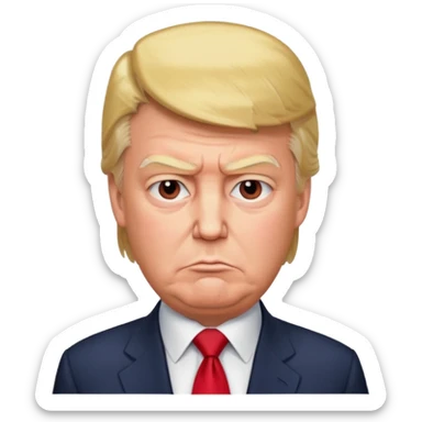 Donald Trump cross face sticker