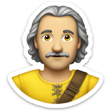 Otto von Guericke in yellow tshirt sticker