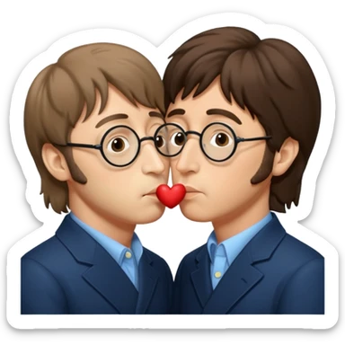 john lennon and paul mccartney making out sticker