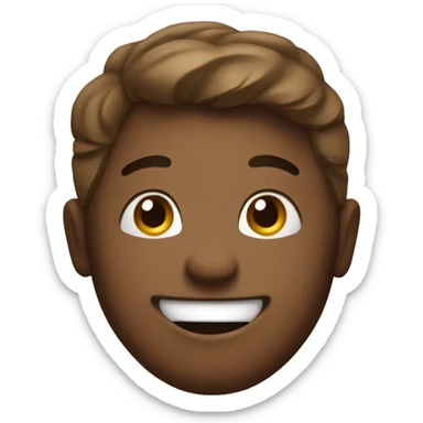 Happy with heart face sticker