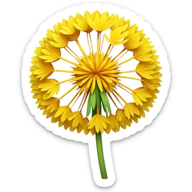 dandelion, clean and minimal, bright colors sticker