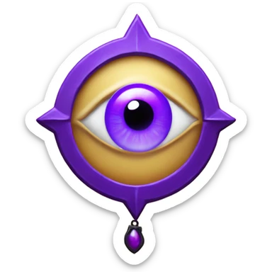 spell book that's purple with evil eye in the middle sticker