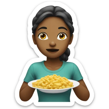 Girl eatin a lot  sticker