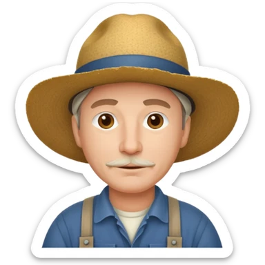 Puritan farmer male middle age sticker