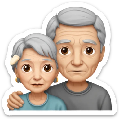 lo mismo que estas haciendo solo coloca alado de la abuela un hombre joven  sticker