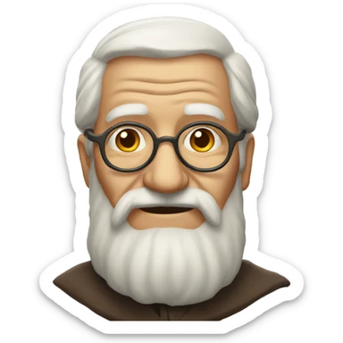 wise old man portrait sticker