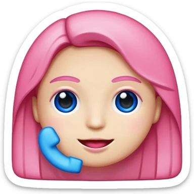 Americano emoji in the form of pink and blue pixels sticker