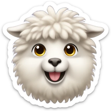 Alpaca happy sticker
