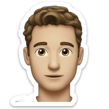 Tobey mcguire lunette et yeux bleu sticker