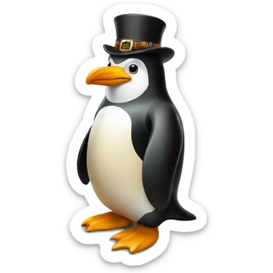 German penguin oktoberfest sticker