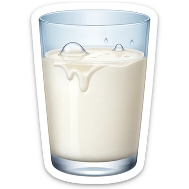 Glass of milk sticker
