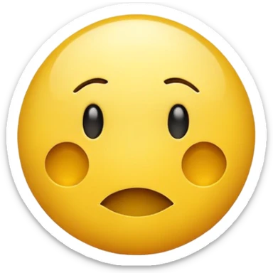 Nervous smiley face sticker