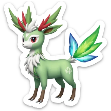 Xerneas-Skiddo-Sprigatito-Celebi-Shaymin-Virizion-fusion  sticker