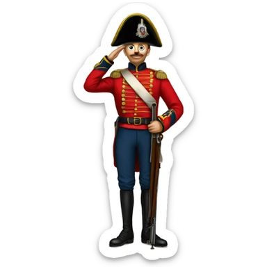 soldier in the Crimean War in full height sticker