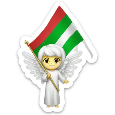 Iran flag with angel sticker