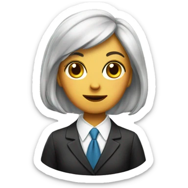 woman cat lawyer  sticker