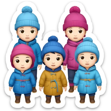 japanese toddlers 
"“Winter Health for Kids: The Role of Vitamin D and Sunlight”
→ Educational and visual – highlight GoCLN Kids line." sticker