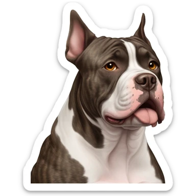 Chocolate brindle and Merle Xl American bully sticker
