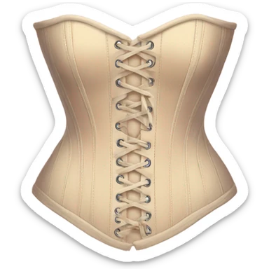 Pastel beige corset  sticker