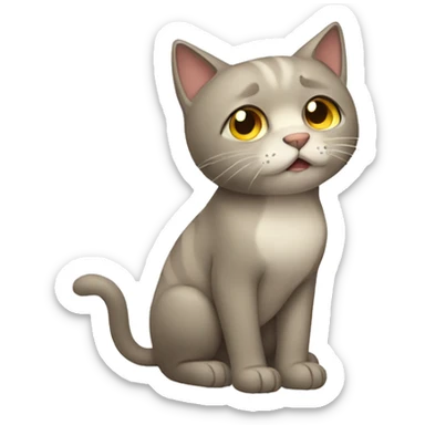Gato llorando triste  sticker