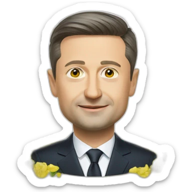 President of Ukraine Zelensky sticker