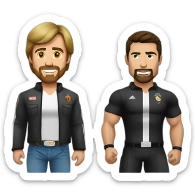 Ronaldo et chuck norris sticker