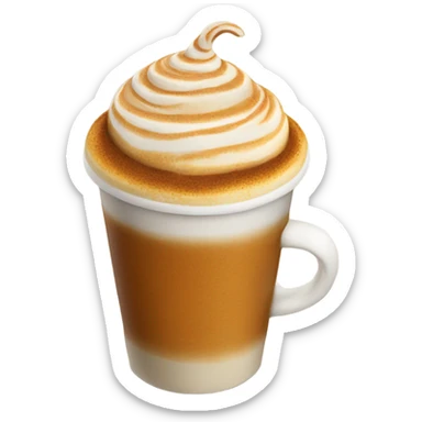 Realistic pumpkin latte sticker