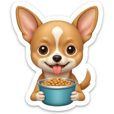 Chihuahua dog food area sticker