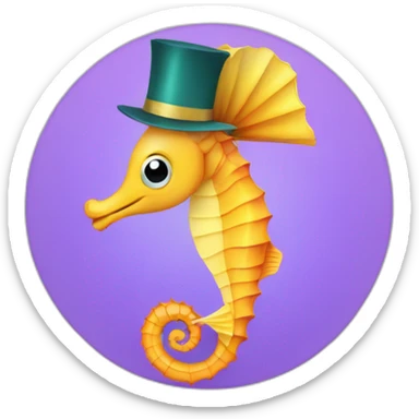 Seahorse Woth party hat sticker