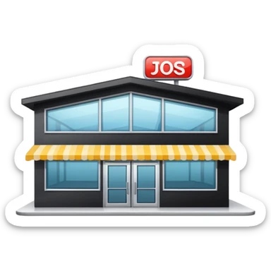 Self-service restaurants building sticker