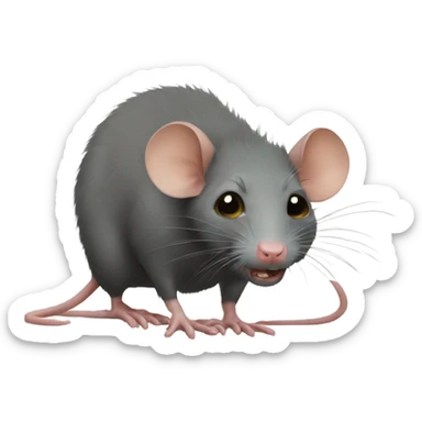 disgusting rat sticker