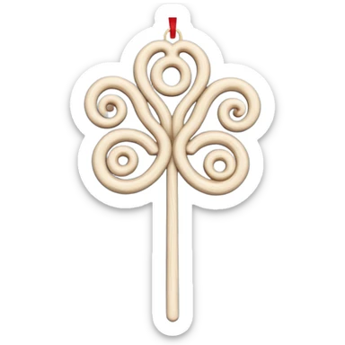 Chichilaki - georgian Christmas decoration from a stick sticker
