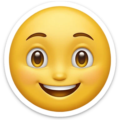 smiling face, bright yellow, simple expression sticker