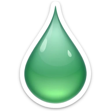 Gota de agua de color verde sticker