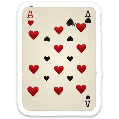 King of hearts card sticker