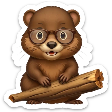 spectacled beaver sticker