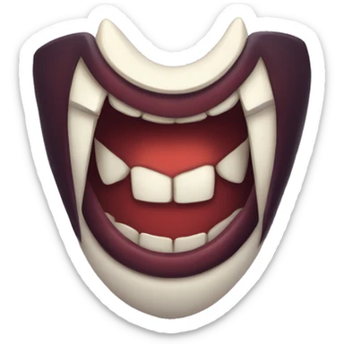 Sharp vampire fangs sticker