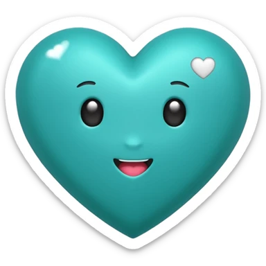 Teal heart with 'you rock!'  sticker