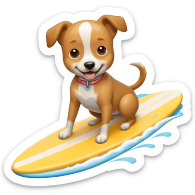 Surfing dog  sticker