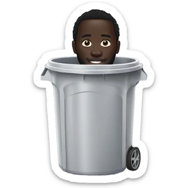 Romelu lukaku in a trash bin  sticker
