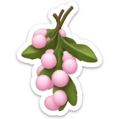 Light pink mistletoe sticker