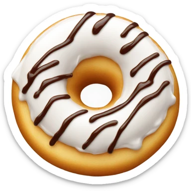 Caramel drizzle white donut sticker
